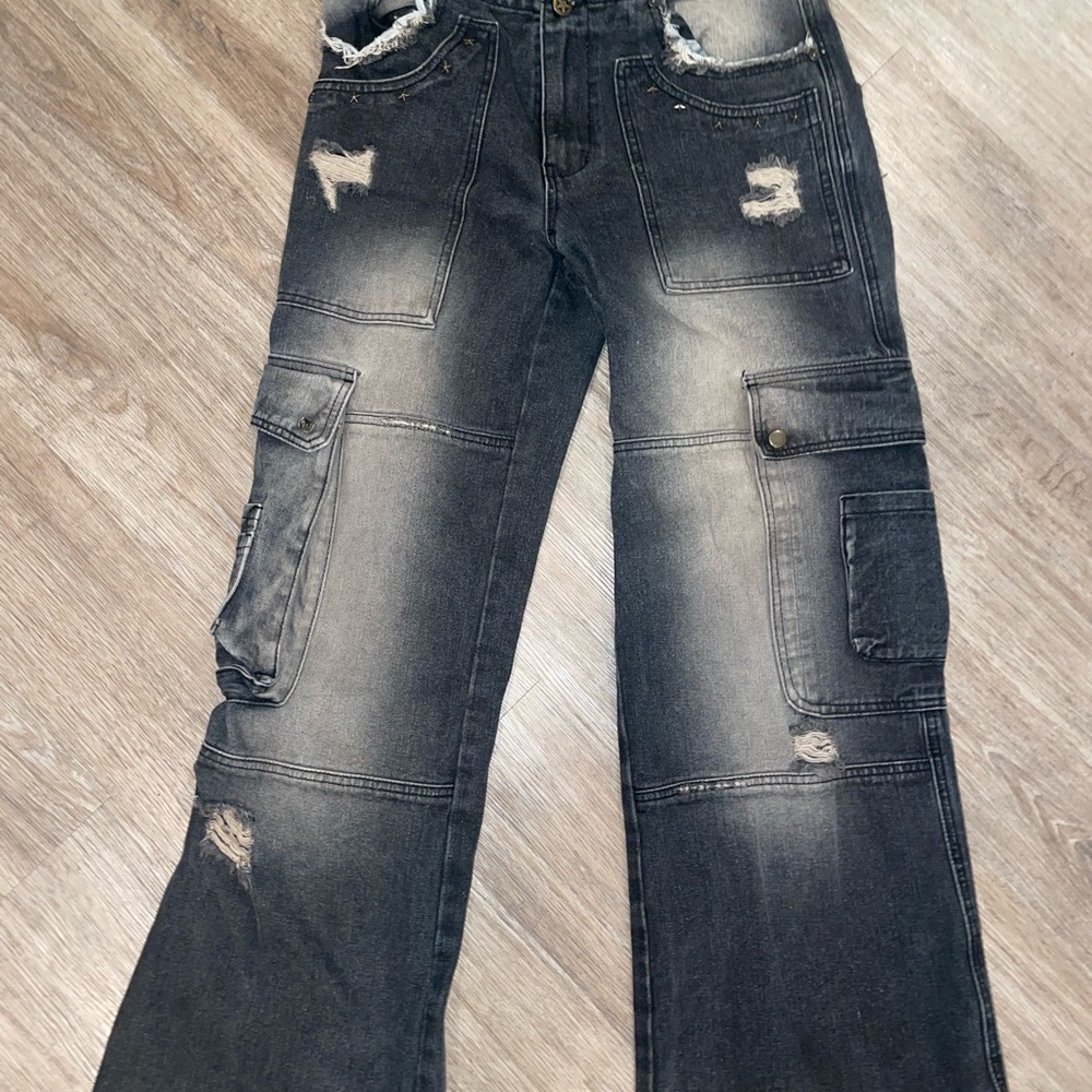 JADED LONDON Black Distressed Women's Jeans